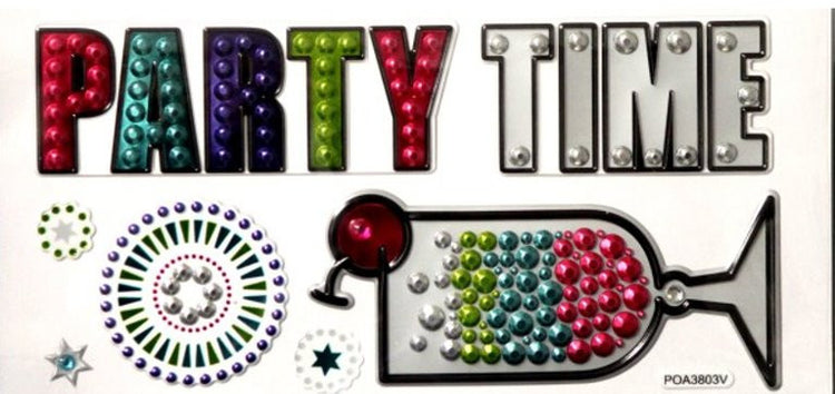 Party TIme Bling Dimensional Stickers Pack - SCRAPBOOKFARE