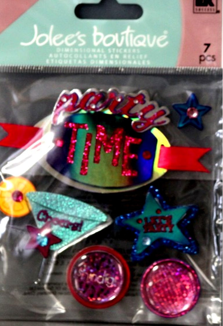 EK Success Jolee's Boutique Party Time Dimensional Scrapbook Stickers - SCRAPBOOKFARE
