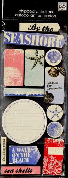 Me & My Big Ideas Chipboard By The Seashore Stickers Embellishments - SCRAPBOOKFARE