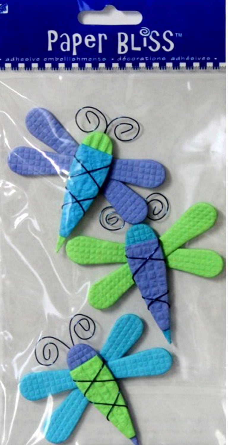 Westrim Crafts Paper Bliss Dragonflyz Dimensional Stickers