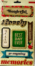 Crate Paper On Trend Stand Outs Dimensional Sentiments & Words Stickers - SCRAPBOOKFARE