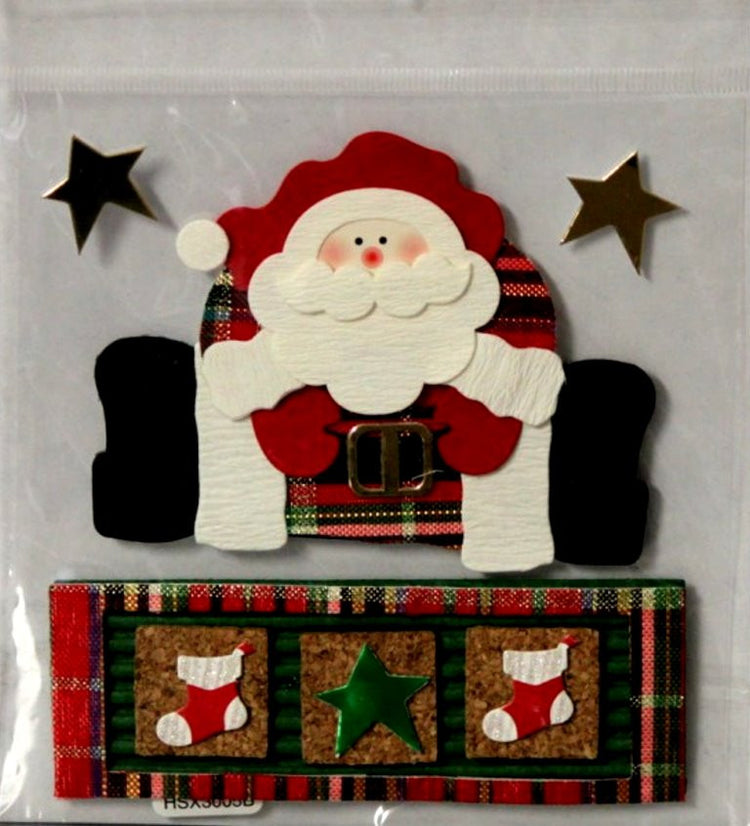 Recollections Christmas Santa Holiday Dimensional 3-D Stickers - SCRAPBOOKFARE