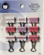 Li'l Davis Designs Painted Double Sided Baby Girl Binder Clips - SCRAPBOOKFARE