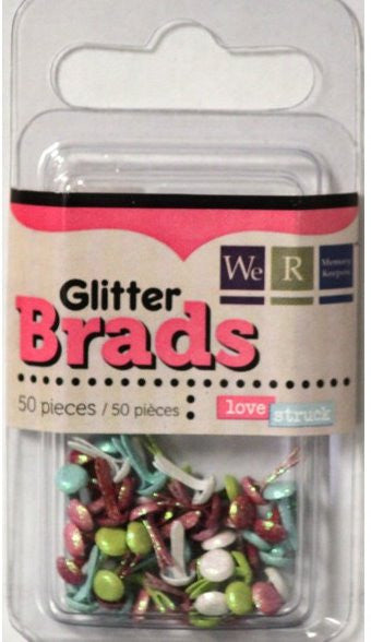 We R Memory Keepers Love Struck Glitter Brads