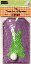 Studio 18 Purple Stitched Felt Easter Bunny Tag Embellishment