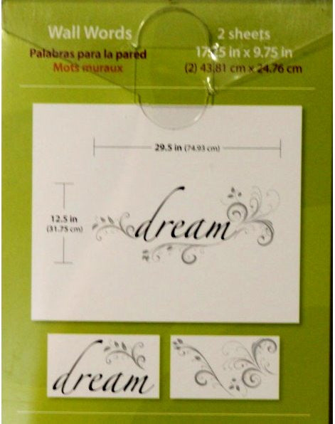 Brewster Home Fashions Dream Words Wall Pops - SCRAPBOOKFARE