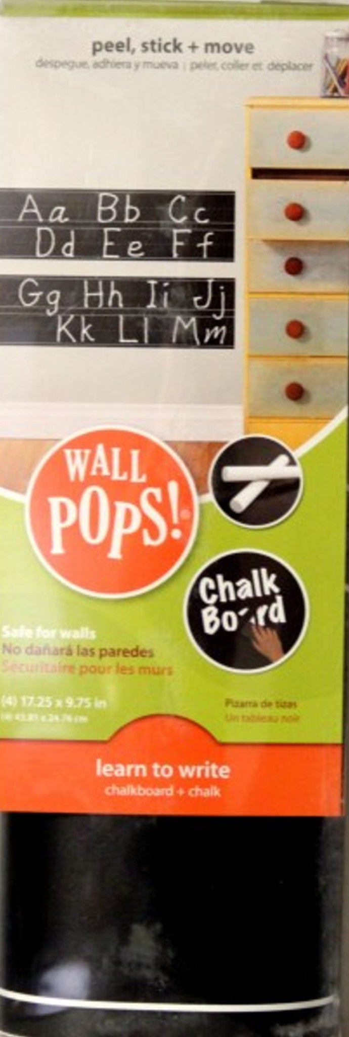 Brewster Home Fashions Wall Pops Learn To Write Chalkboard + Chalk - SCRAPBOOKFARE