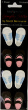 Mrs. Grossman's Sandi Genovese Simply Sassy Baby Shoes Embossed Stickers - SCRAPBOOKFARE
