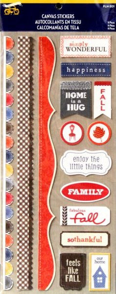 Little Yellow Bicycle Canvas Home Stickers - SCRAPBOOKFARE