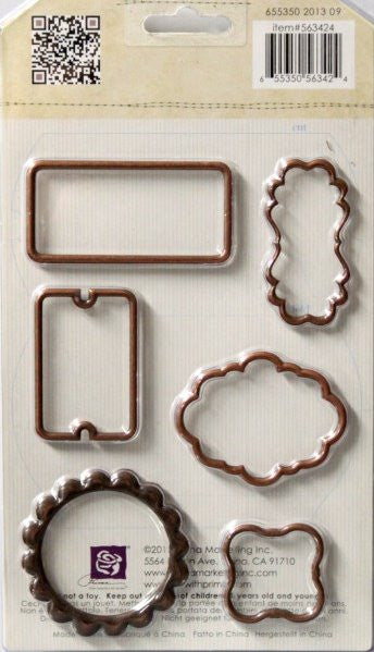 Prima Metal Lady Bird Decorative Frames Embellishments Set - SCRAPBOOKFARE