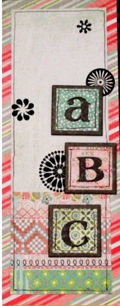 Scrapbookfare Baby ABC Handmade Dimensional Greeting Card - SCRAPBOOKFARE
