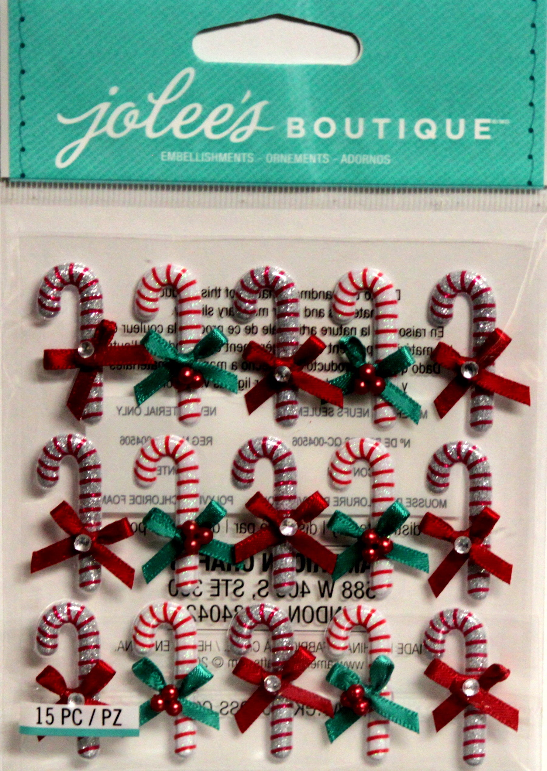 Jolee's Boutique Candy Cane Mini Repeats Dimensional Stickers