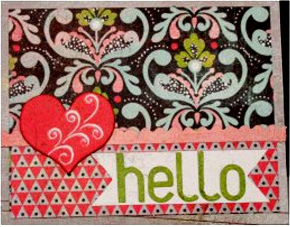 Scrapbookfare Hello & Any Occasion Handmade Dimensional Greeting Card