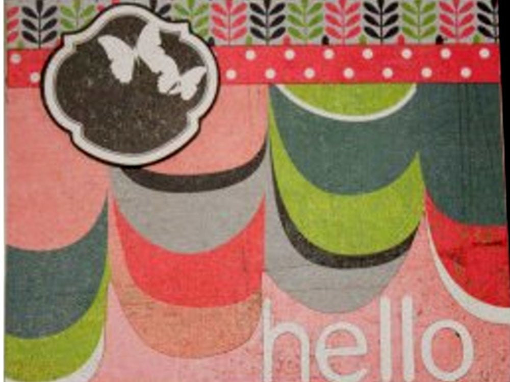 Scrapbookfare Hello & Any Occasion Handmade Dimensional Greeting Card