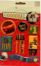 K & Company Tim Coffey Young Boy Sports Epoxy Stickers - SCRAPBOOKFARE