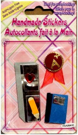 School Days Handmade Dimensional Scrapbook Stickers - SCRAPBOOKFARE