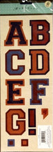K & Company Marcella K. Jumbo Varsity Letter Alphabet Stickers - SCRAPBOOKFARE
