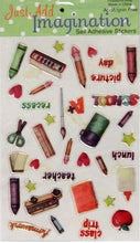Just Add Imagination Epoxy Bubble School Scrapbook Stickers - SCRAPBOOKFARE