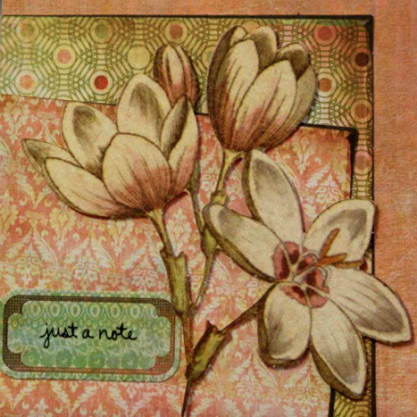 Scrapbookfare Just A Note Handmade Dimensional Greeting Card