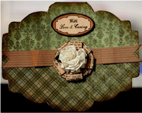 Scrapbookfare Sympathy Handmade Dimensional Greeting Card