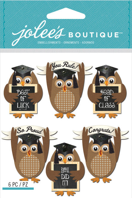 Jolee's Boutique Graduation Owl Repeat Dimensional Stickers