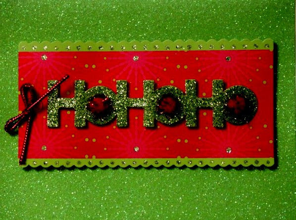 Scrapbookfare Christmas Ho Ho Ho Handmade Dimensional Greeting Card