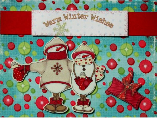 Scrapbookfare Handmade Dimensional Christmas Greeting Card