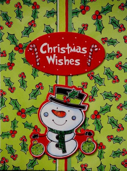 Scrapbookfare Christmas Christmas Wishes Handmade Dimensional Greeting Card - SCRAPBOOKFARE