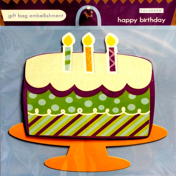 Colorbok Happy Birthday Gift Bag Embellishment - SCRAPBOOKFARE