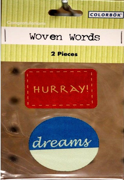 Colorbok Congratulations Woven Words Stickers - SCRAPBOOKFARE