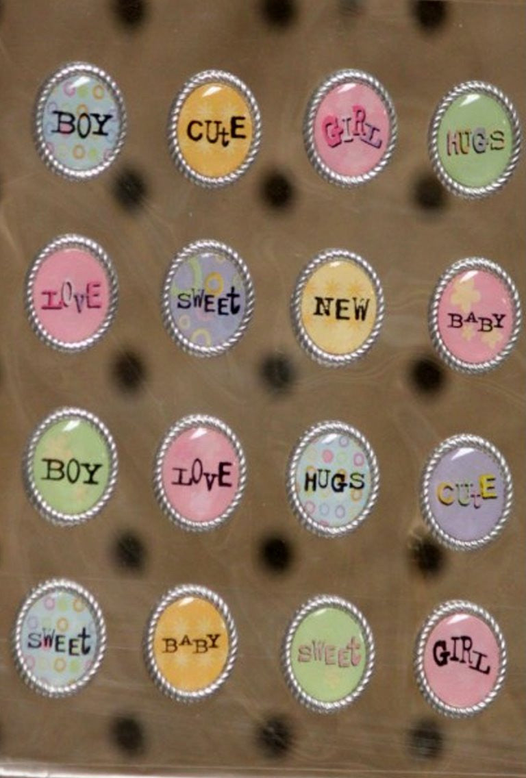 Colorbok Baby Metal Dimensional Words Stickers - SCRAPBOOKFARE