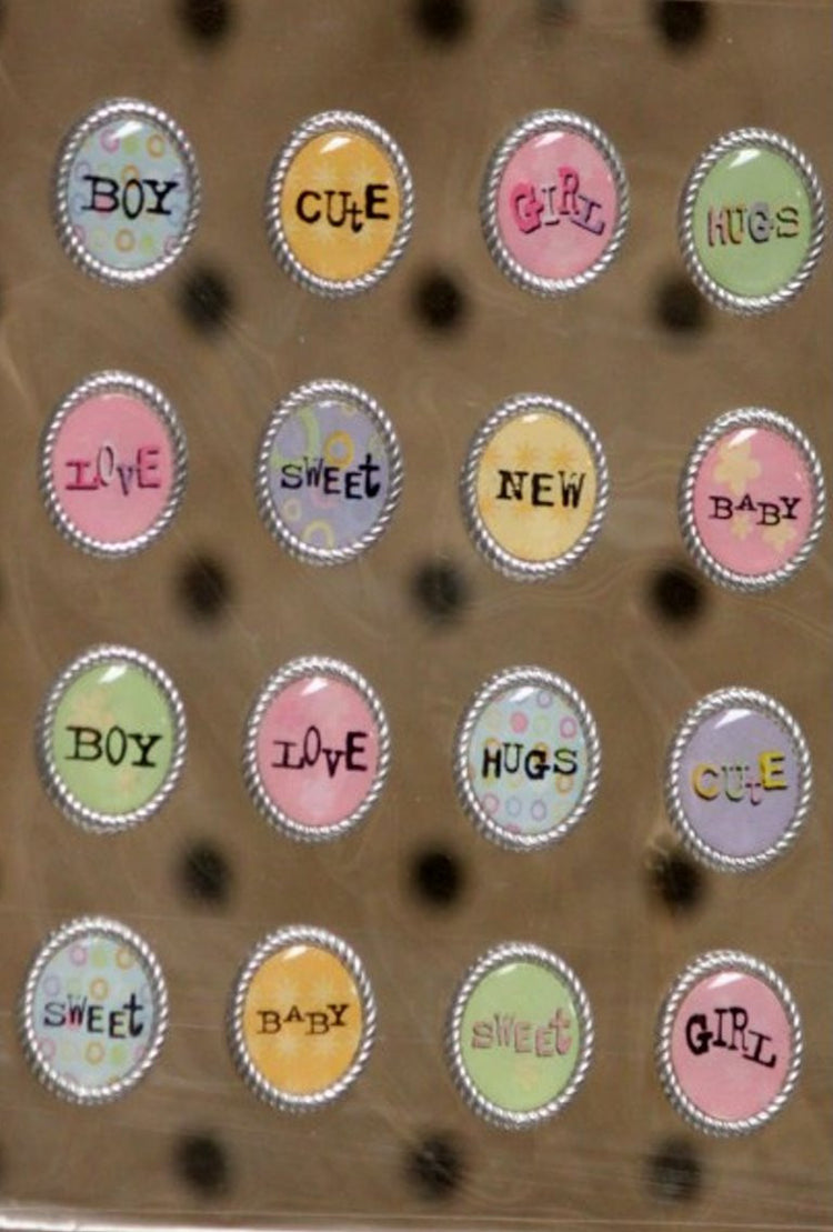 Colorbok Baby Metal Dimensional Words Stickers - SCRAPBOOKFARE
