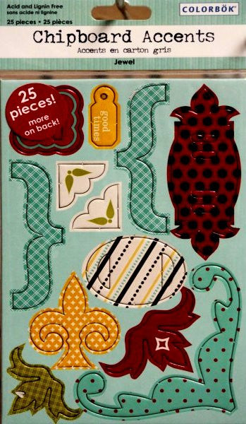 Colorbok Chipboard Punchout Jewels Accents Embellishments - SCRAPBOOKFARE