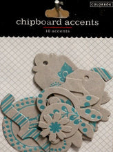 Colorbok Blue Foil Chipboard Accents Embellishments - SCRAPBOOKFARE
