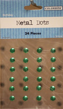 Colorbok Green Self-Adhesive Metal Dots Stickers Embellishments - SCRAPBOOKFARE