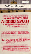 Colorbok Girl Sports Vellum Phrases - SCRAPBOOKFARE