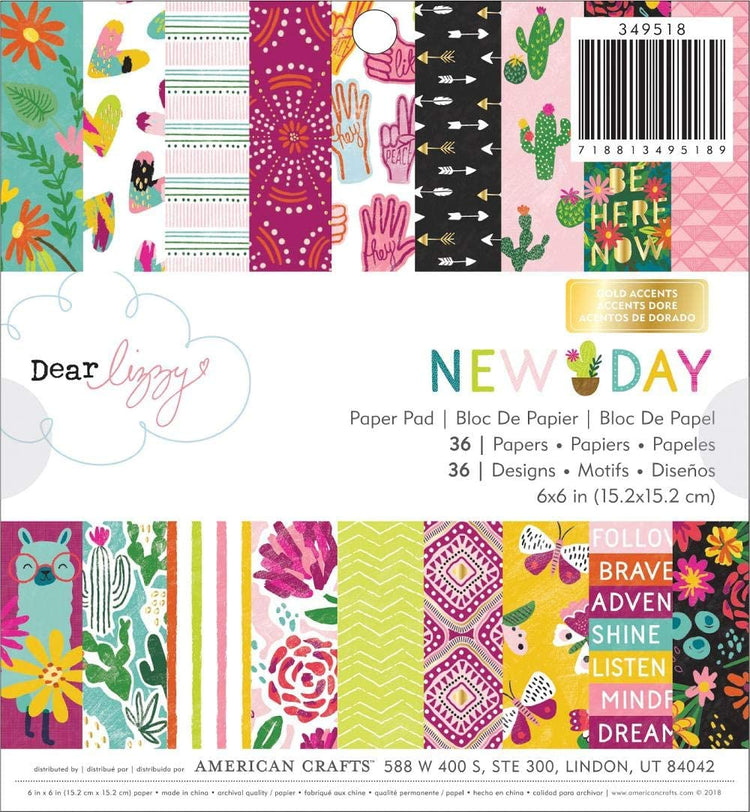American Crafts Dear Lizzy New Day 6 x 6 Paper Pad