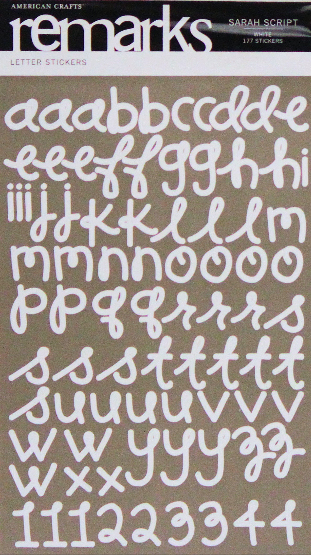 American Crafts Large Double-Sided Alphabet & Numbers Sticker