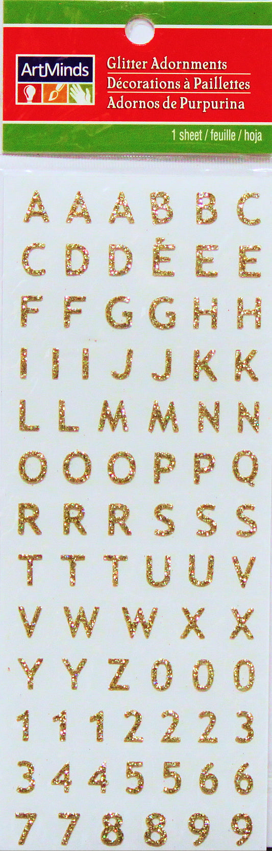 Art Minds Glitter Alphabet Sticker Sheets