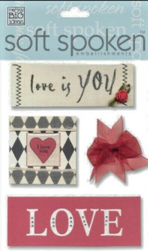 Me & My Big Ideas Soft Spoken Love Is You Dimensional Stickers