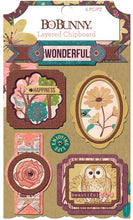 BoBunny Floral Spice Layered Chipboard Stickers