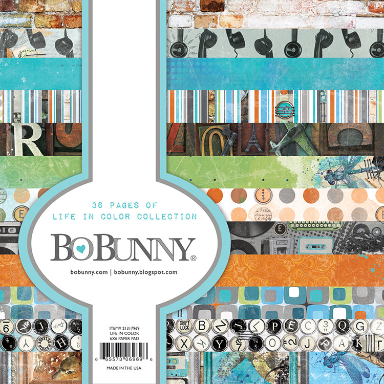 BoBunny Life In Color Collection 6 x 6 Paper Pad