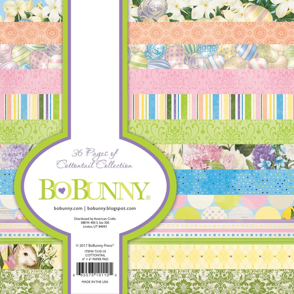 BoBunny Pages Of Cottontail Collection 6 x 6 Scrapbook Paper Pad