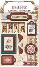 BoBunny Provence Layered Chipboard Stickers