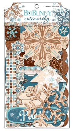 BoBunny Noteworthy Snowfall 29pcs Die-cut Embellishments