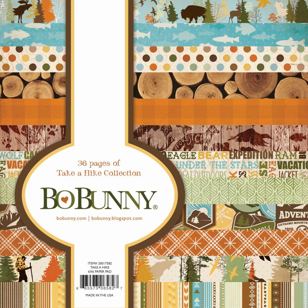 BoBunny Take A Hike Collection 6 x 6 Paper Pad