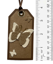 T & H Creations Handmade Dimensional Butterfly Tag