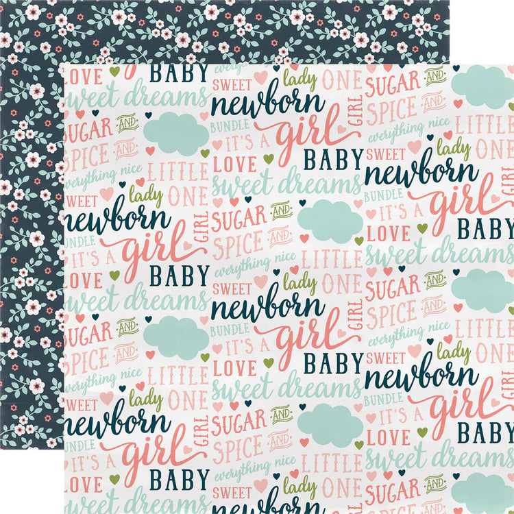 Carta Bella Rock-A-Bye Baby 12 x 12 Double-Sided Light Cardstock Paper