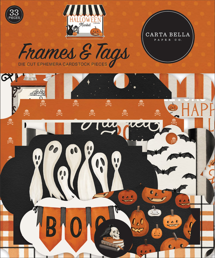 Carta Bella Halloween Market 33 Piece Frames & Tags Ephemera