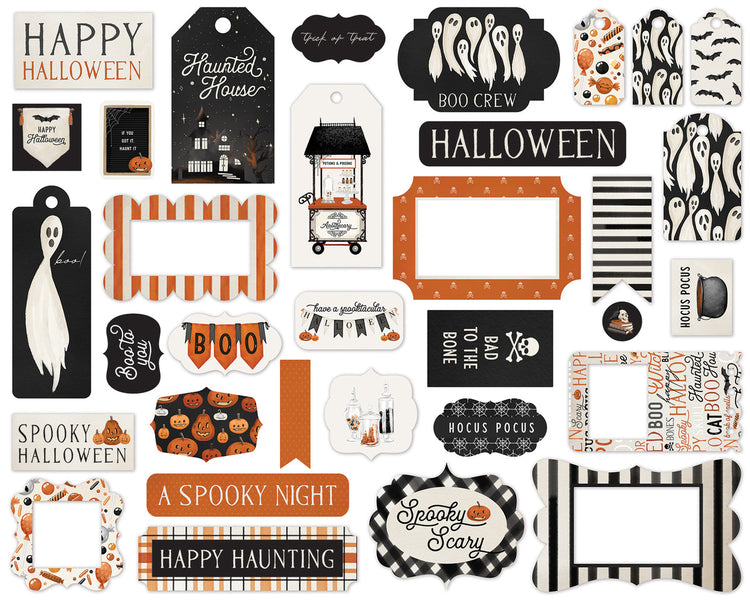 Carta Bella Halloween Market 33 Piece Frames & Tags Ephemera